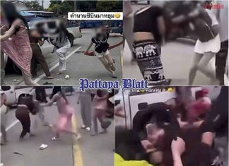 Viralvideo zeigt Schlägerei zwischen Transgender-Frauen auf Straße in Pattaya