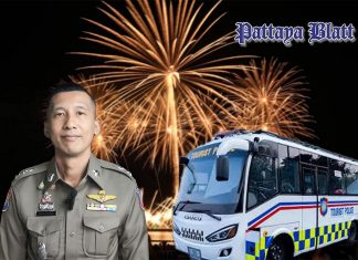 KI-Patrouillen sichern Pattayas Feuerwerksfestival