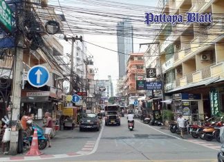 Pattaya testet Einbahnverkehr in Soi Bua Khao zur Entlastung des Verkehrs