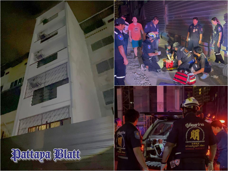 Verzweifelte Frau stürzt nach Streit mit Partnerin vom fünften Stock in Pattaya