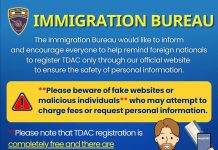 Thai Immigration Bureau warns foreigners to use only the Official TDAC registration website