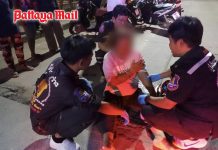 Foreign pedestrian struck by motorcycle on Jomtien Beach Road, rider hurt