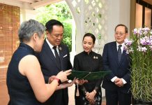 Singapore blooms in tribute to Thai PM Anutin and spouse with orchid named after them