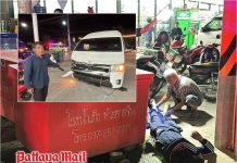 Motorcycle overtaking crash kills air-conditioning technician near Pattaya 7-Eleven, passenger critically injured