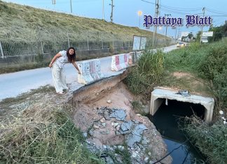 Anwohner beschweren sich über jahrelang stillgelegte Straßenbauarbeiten in Ost-Pattaya