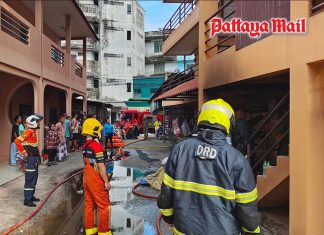 Pattaya fire breaks out in apartment room, no injuries reported