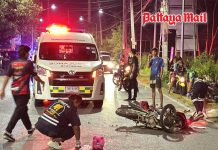 Tragic crash in Pattaya as three teenagers on unlit motorcycle slam into pickup truck