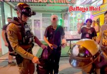 Stressed and intoxicated Pattaya cannabis shop owner causes panic at neighboring tattoo parlor