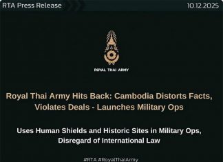 Thai Army denies Cambodian claim of poison gas, accuses Phnom Penh of targeting civilians and cultural sites