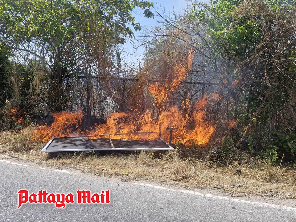 Grass fire contained in Pattaya, no damage reported