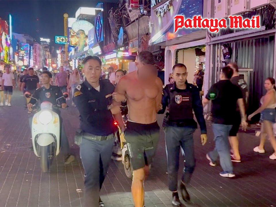 British tourist arrested after assaulting ride-hailing driver near Pattaya Walking Street