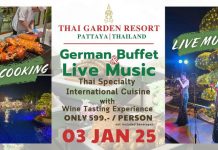 Authentic German Buffet & Live Music at Thai Garden Resort Pattaya