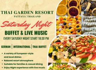 Saturday Dinner Buffet – Every Week at Thai Garden Resort