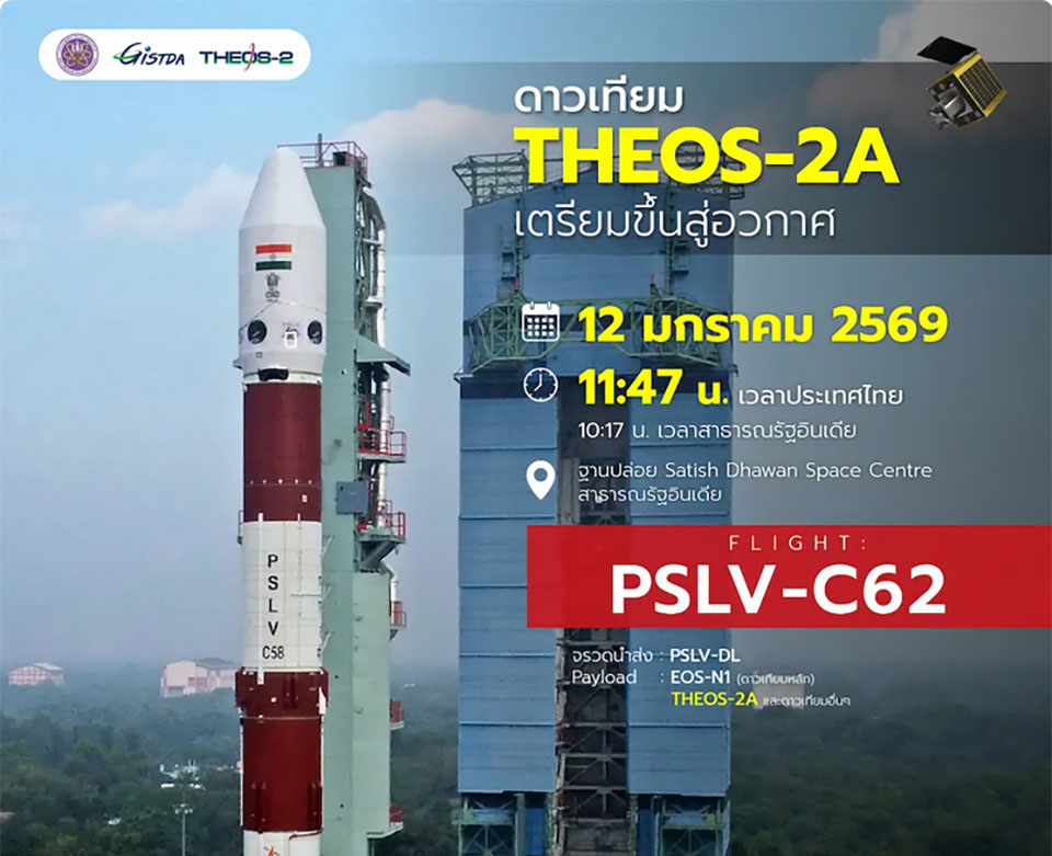 Thailand set to launch high-resolution Earth observation satellite THEOS-2A