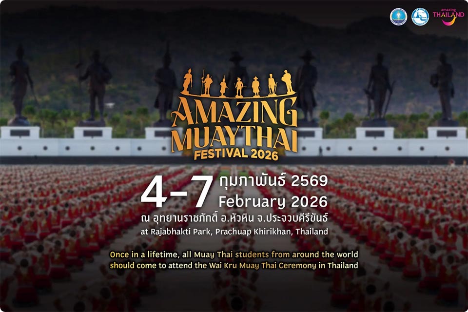 Amazing Muay Thai Festival 2026 to showcase martial arts and Thai culture at Rajabhakti Park Hua Hin