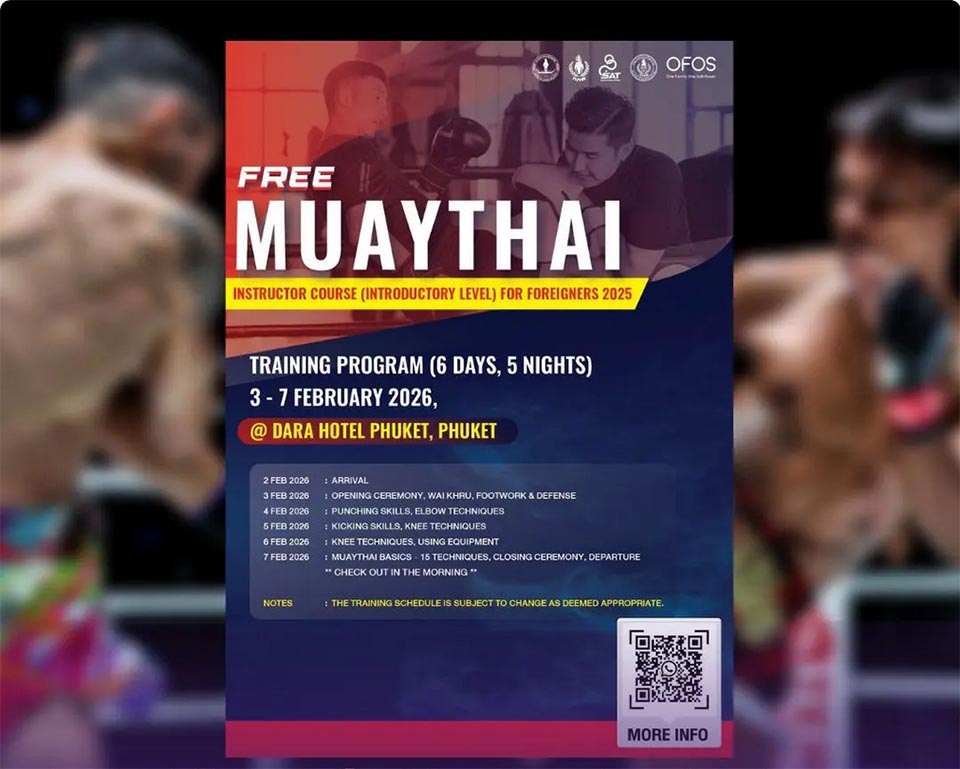 Thailand opens free Muay Thai instructor training course for foreigners in Phuket