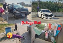 Drunk elderly driver crashes after driving wrong way nearly one kilometer in Sattahip