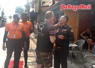 No arrests and no injuries as Jomtien authorities end tourist disturbance peacefully