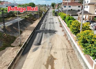Pattaya moves forward as railway parallel road upgrade shows steady progress