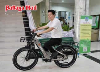 Mayor leads Pattaya’s shift to electric bikes for public health patrols