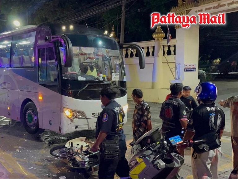 Motorcyclist dies after swerving to avoid woman, hit by tourist bus on ...