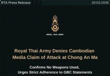 Royal Thai Army denies border clash report, says no shots fired at Chong An Ma