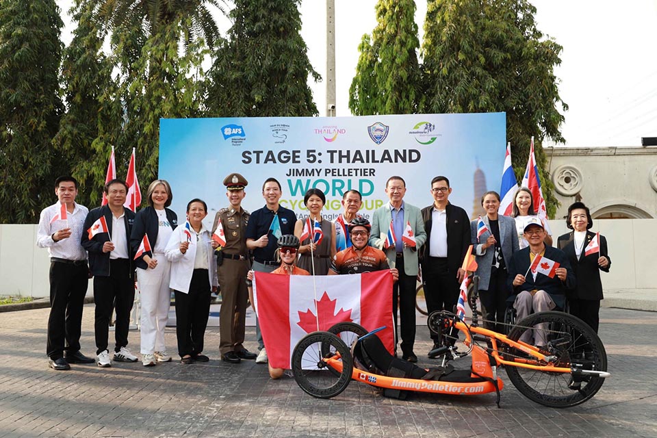 TAT welcomes Canadian Paralympian Jimmy Pelletier as he begins Thailand leg of global cycling tour