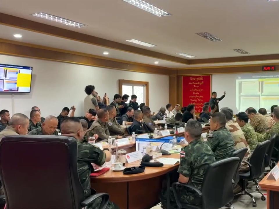 Thai Intelligence leads international officials to border to expose Cambodia-based scam centers