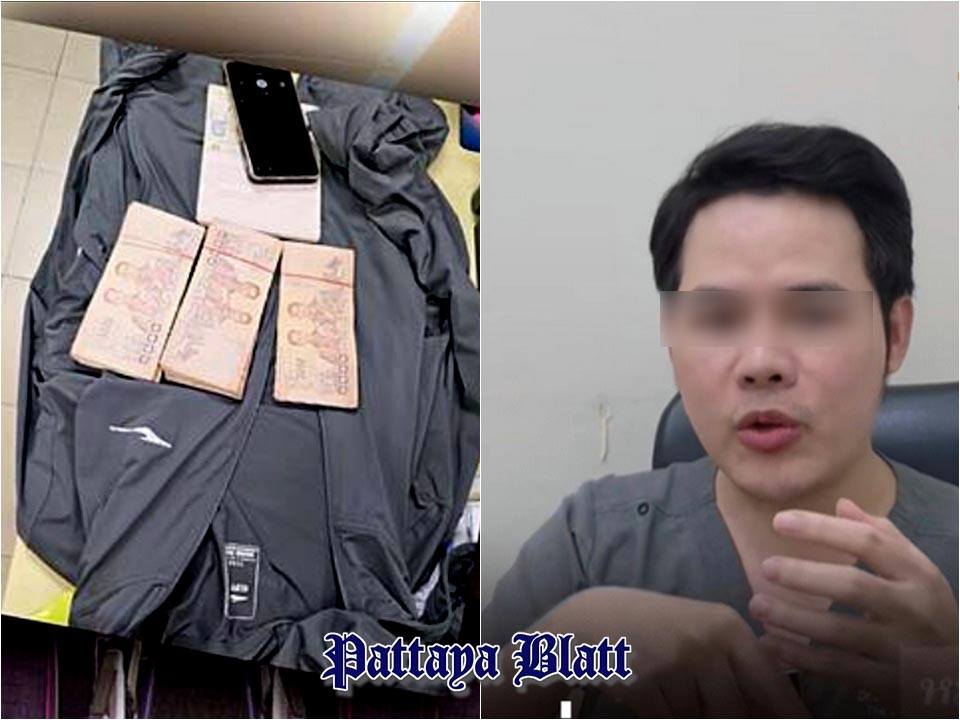 Arzt erhält 200.000 Baht zurück nachdem mutmaßlicher Dieb am Flughafen festgenommen wurde