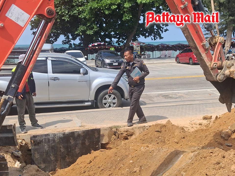 Jomtien businesses caught linking wastewater pipes to public drains without approval