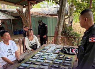 Royal Thai Navy arrests two in border cyber scam operation, seizes 64 phones