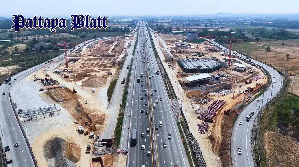 Bau des Sri Racha Autobahnkreuzes auf M7 schreitet voran – Eröffnung für 2027 geplant