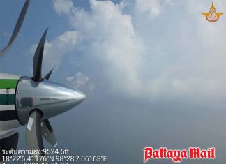 Rainmaking aircraft deployed in force to combat forest fires and haze in Northern Thailand