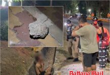 Beer bar owners injured after homeless man hurls stones in Pattaya, suspect cites financial stress