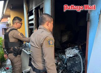 Swiss man, 79, dies in Pattaya fire as suspected cigarette ignites fatal blaze