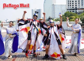 TAT and Red Bull stage record wingsuit flight over Bangkok in push to redefine adventure tourism