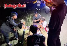 Drunk rider crashes into Pattaya reservoir, claims mystery passengers vanished
