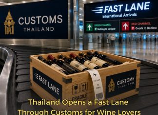 Wine Fast Track vereinfacht Weinimporte unter 10 Litern an den Flughäfen Suvarnabhumi und Don Mueang