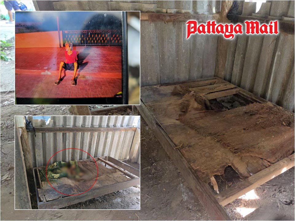 Elderly drifter found dead trapped beneath collapsed bed inside temple hut in Sri Racha