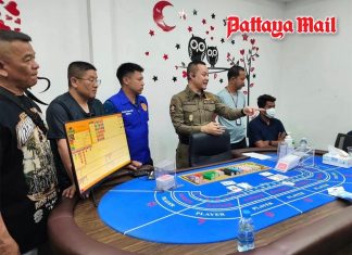 Pool villa casino busted in Pattaya as police raid underground baccarat den