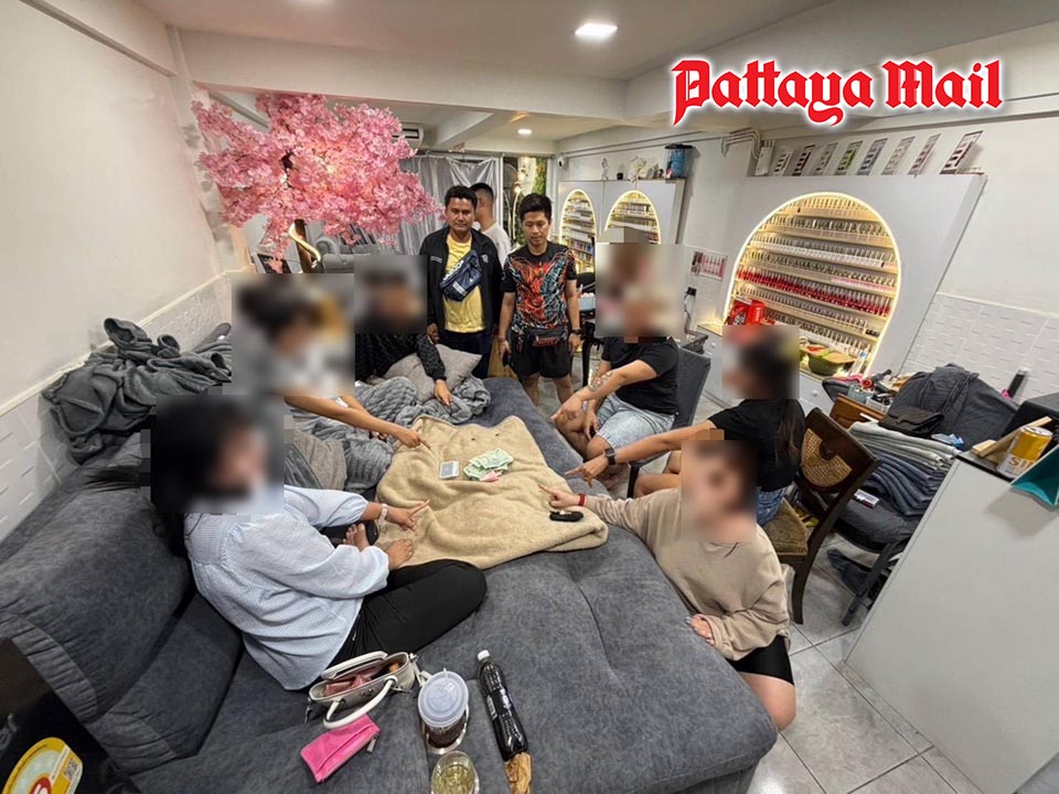 Pattaya nail salon turns into late-night gambling den before police raid
