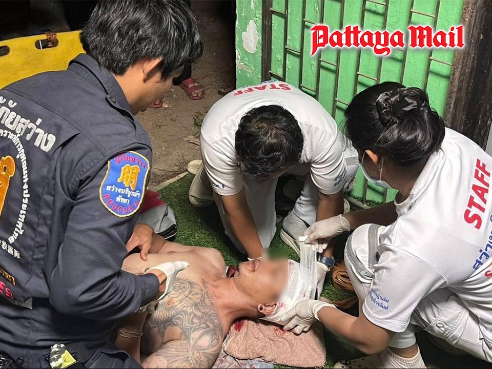 Armed gang storms Pattaya rental compound, elderly landlord and nephew left seriously injured
