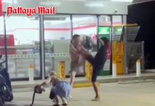 Foreign tourist flees Pattaya convenience store after alleged theft scuffle