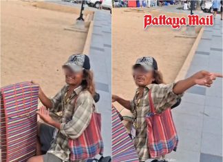 Guitar busker on Jomtien Beach raises questions after Pattaya officers intervene