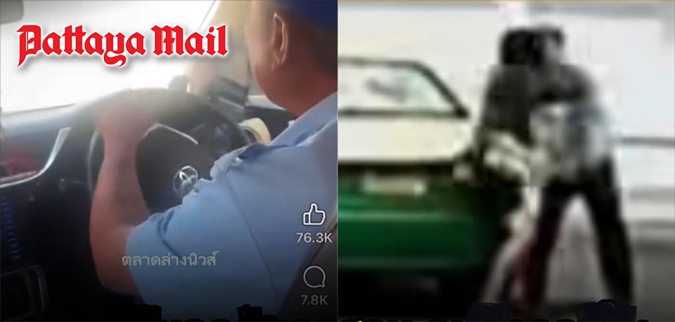 Taxi ride erupts into violent fight at Bangkok gas station after expressway dispute