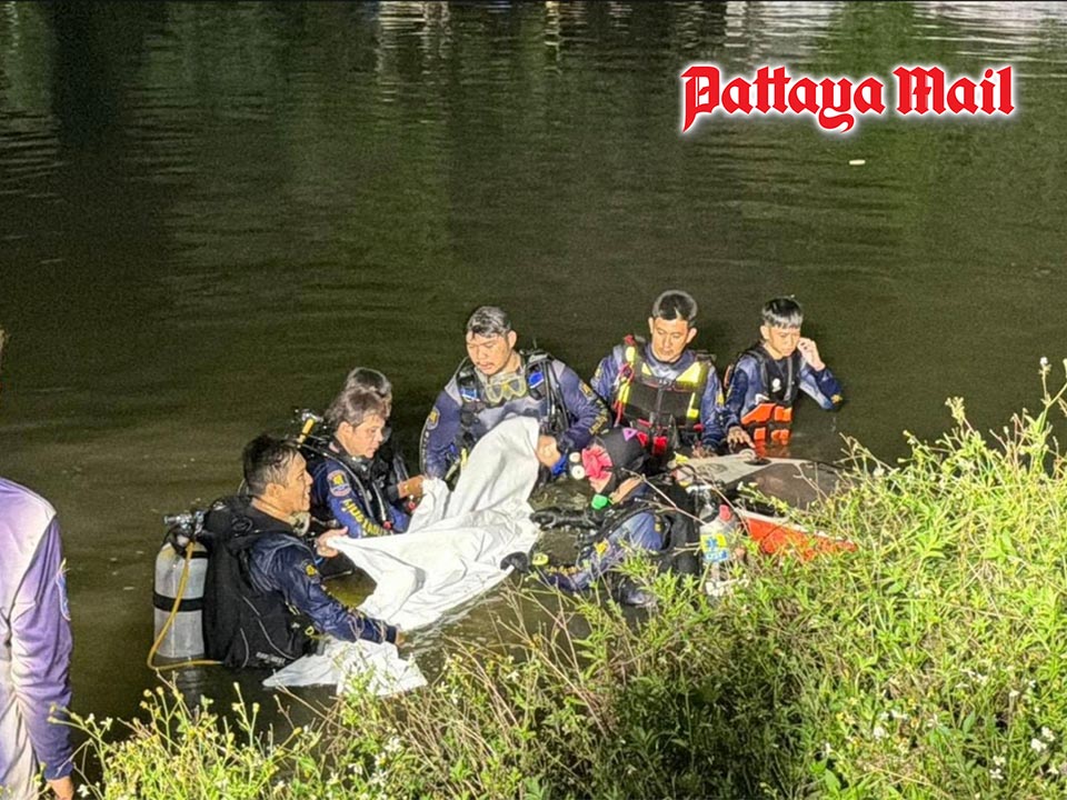 Husband watches helplessly as wife drowns while retrieving fishing net in Pattaya pond