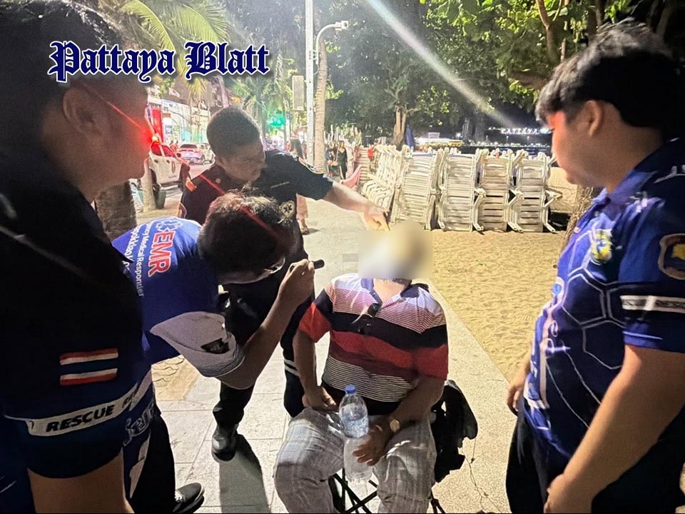 Bangladeschischer Tourist bei grundlosem Angriff am Pattaya Beach verletzt