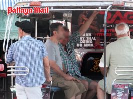 Pattaya baht buses remain the backbone of transport even in rainy season
