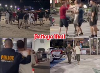 Pakistani groups settle social media feud in beachfront brawl in Pattaya