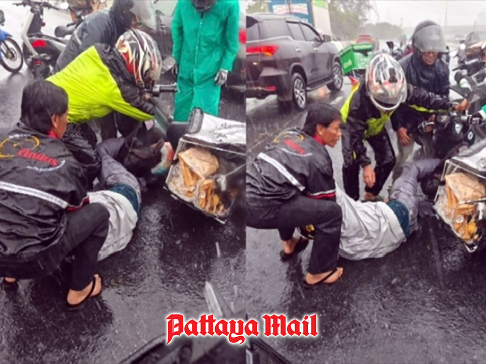 Wife reveals ICU battle as lightning-struck rider on Bangkok overpass slowly recovers